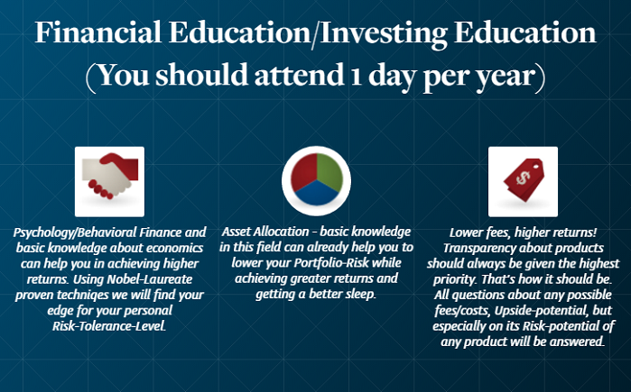 Financial Education/Investing Education (once a year)