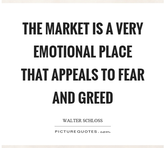 Market being a very emotional place that appeals to fear / greed !