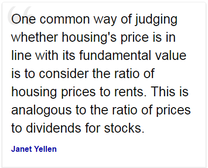 Janet Yellen quote on Dividends (!)